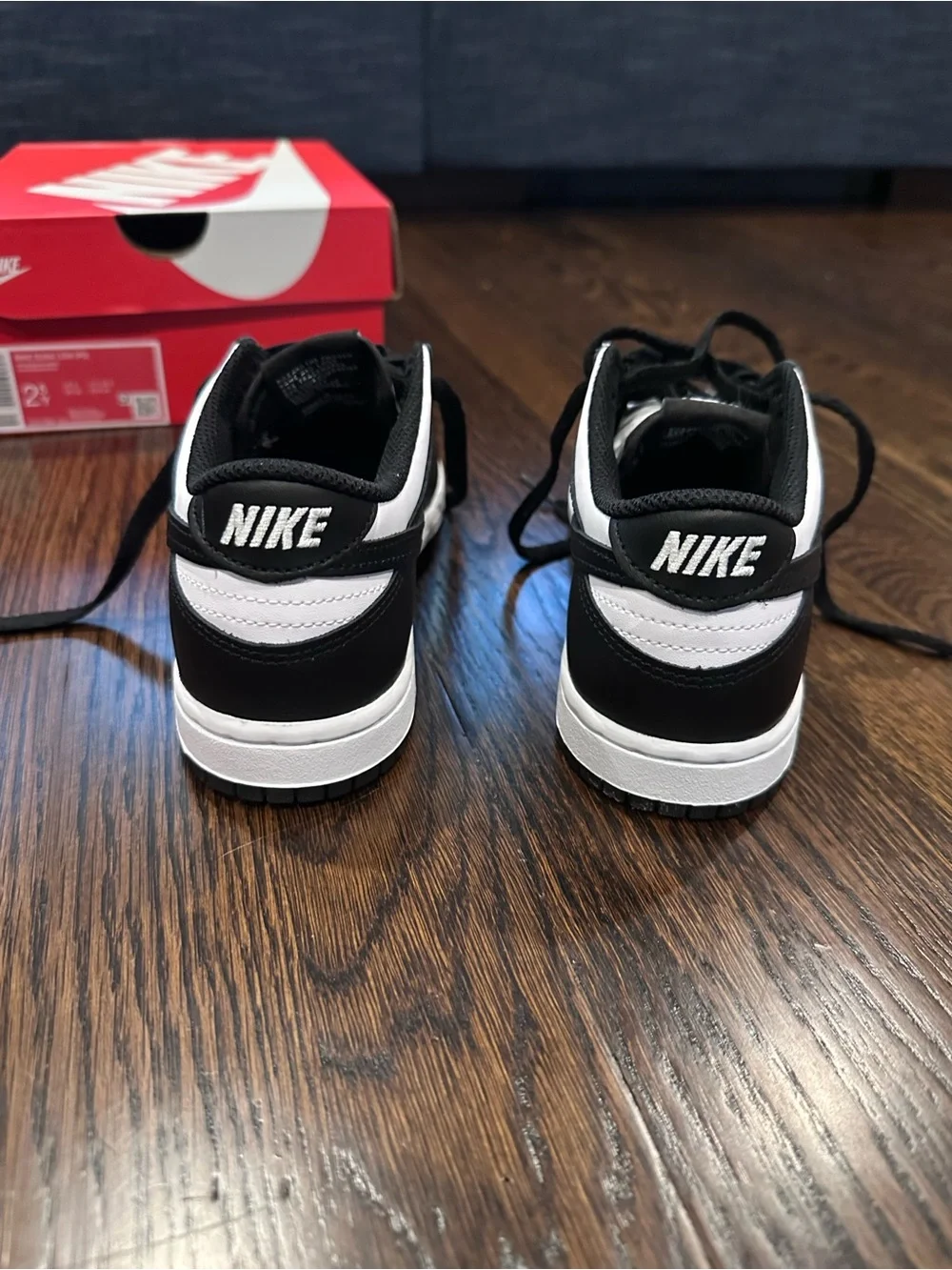 Nike Dunk Low Black White Panda Kids Size 2.5Y Brand New